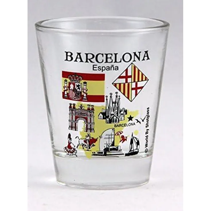 Barcelona Spanien Tolles spanischen Städte Collection Shot Glas