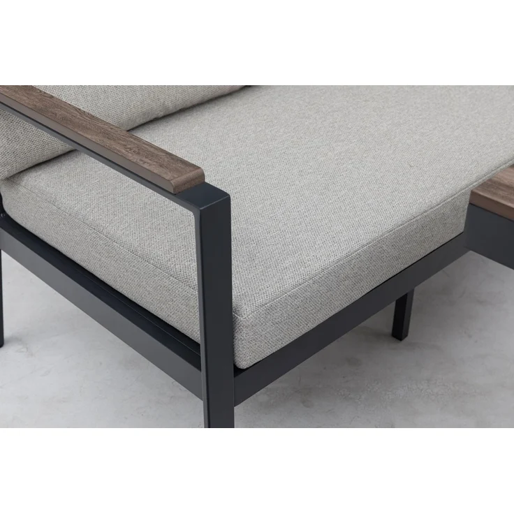 Gardissimo ANDORRA Ecklounge Gartenmöbel Sitzgruppe Nonwood Holzoptik links – Bild 6