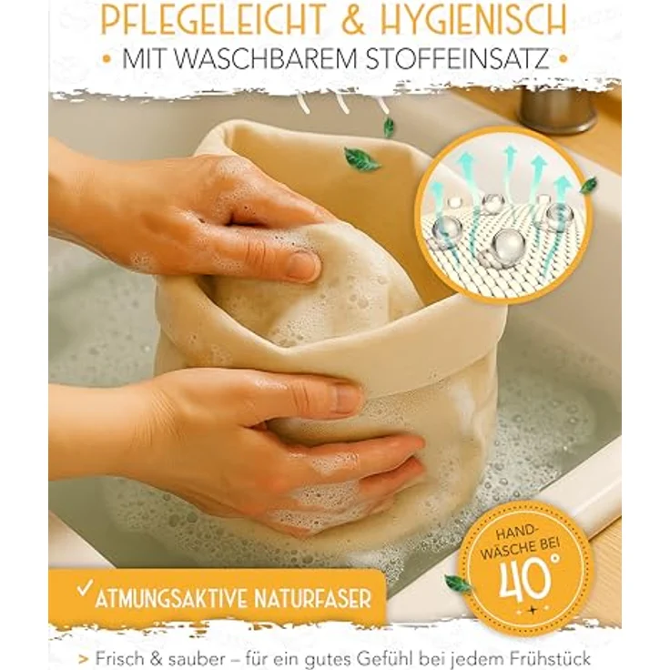 Krustenzauber Brotkasten Moderner Brotkorb & Brotkasten zur Brotaufbewahrung für frisches Brot – Bild 6