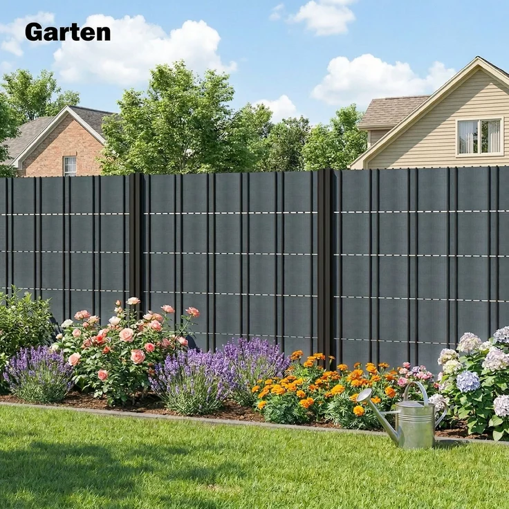 Outsunny Sichtschutzstreifen, Kunststoff, Grau, 14000L x 1B x 19H cm – Bild 7