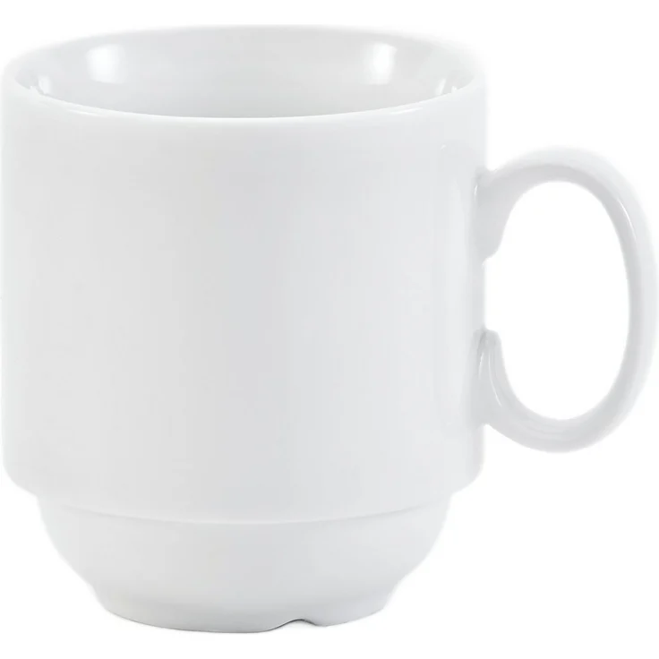 van Well Becher Trend, Porzellan, spülmaschinenfest, mikrowellengeeignet, stapelbar, 0,25 L, 6-teilig – Bild 3
