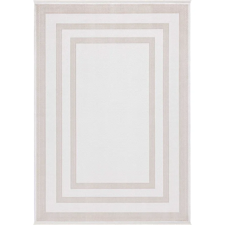 Arven Creme Teppich 80 x 150 cm Acryl Beige 88780645 [en. casa]
