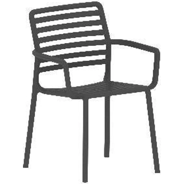 Primaster Stapelstuhl Sevilla Kunststoff anthrazit B-Ware – Bild 1