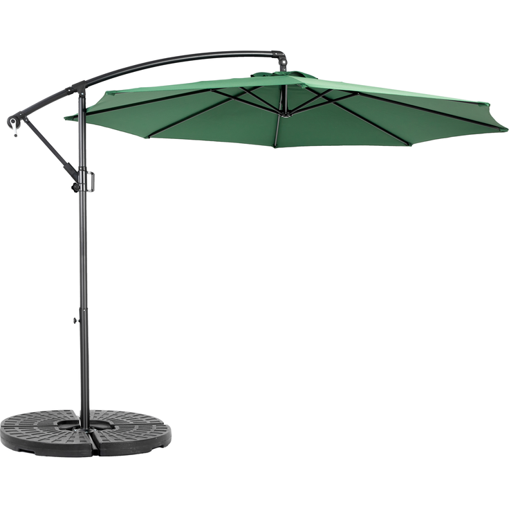 LVHOM Sonnenschirm Ø 300 cm, Großer Marktschirm mit Kurbel und Neigefunktion, UV-Schutz 50+, wasserdichter Gartenschirm für Terrasse & Pool, Dunkelgrün (ohne Ständer) – Bild 8