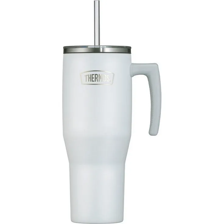 THERMOS Refreshing Isolier-Trinkbecher mit Strohhalm white mat 1,1