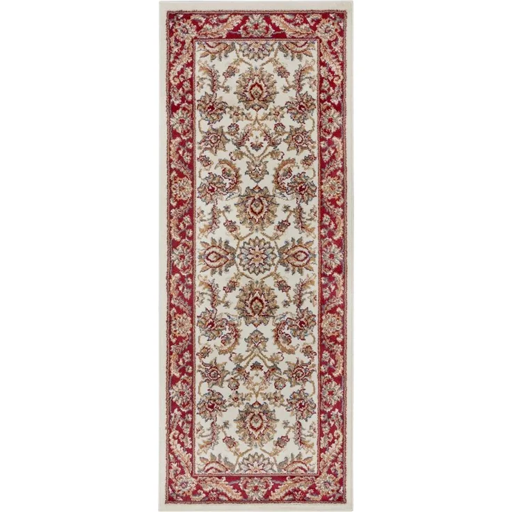 HANSE Home 'Reni' Teppich, rechteckig, Höhe: 8 mm, Orientalisch, Kurzflor, Creme Rot, 80 x 240 cm (Rechteckig)