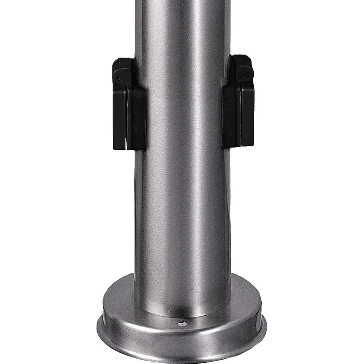 Stehlampe, 2x Steckdose, Edelstahl, H 45 cm, BOSTON – Bild 9