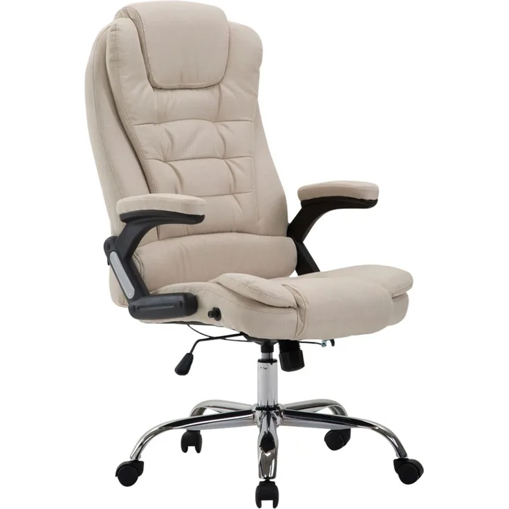 CLP Bürostuhl ergonomisch 150 kg belastbar Thor, Drehstuhl mit modernes Design,creme