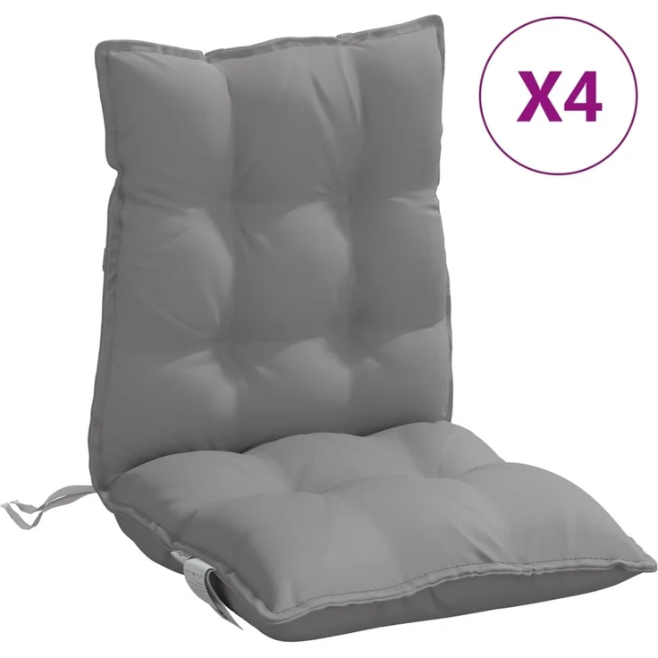 vidaXL Niedriglehner-Auflagen 4 Stk. Grau Oxford-Gewebe 377675 – Bild 2