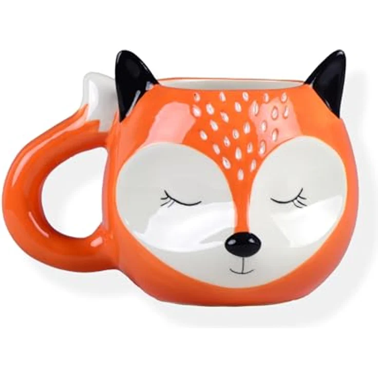 Winkee Tasse Kaffeebecher /Teebecher schlafender Fuchs, Keramik – Bild 2