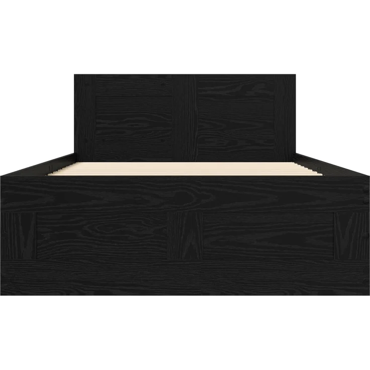 vidaXL Bettrahmen mit Schubladen 2 stk. Schwarze Eiche Holzwerkstoff 3429683 – Bild 5