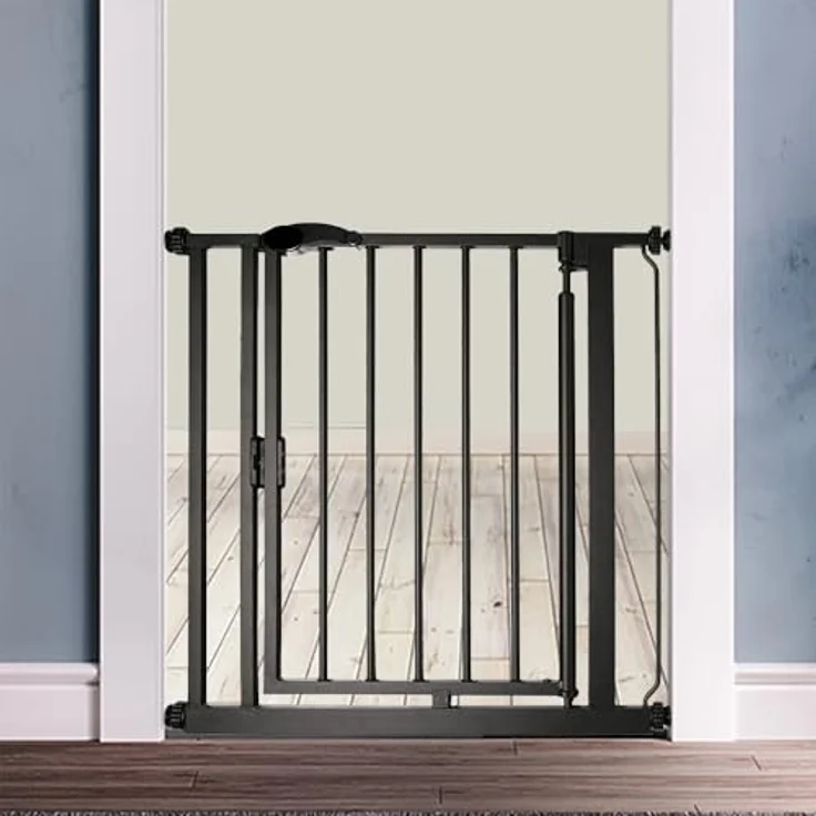 Bettacare Automatisch Schließendes Treppengitter, 75cm - 82cm, Mattschwarz, Druckmontage-Sicherheitsgitter, Babygitter, Sicherheitsschranke für Türen, Flure und Räume – Bild 11