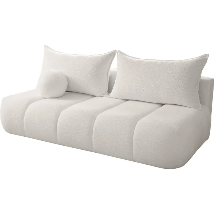 Schlafsofa Designersofa Sofa 3-Sitzer ANZIA in Stoff Ascot Bukla Moosgrün – Bild 5