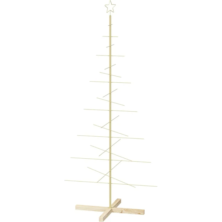 vidaXL Metall Weihnachtsbaum KUOPIO 180 cm Stahl Gold 42053870 – Bild 2