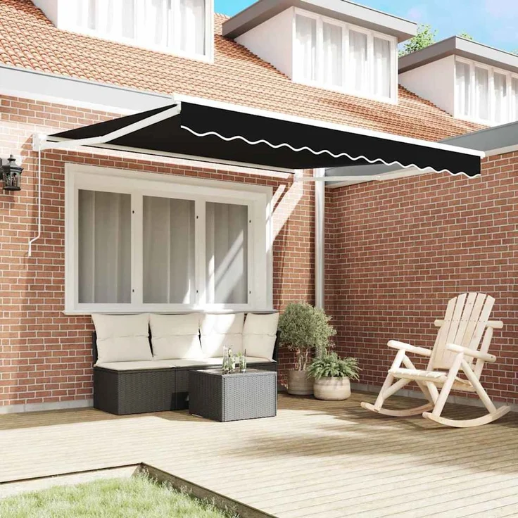 Markise, Sonnenmarkise Schwarz 300 x 250 x 165 cm Polyester – Bild 3