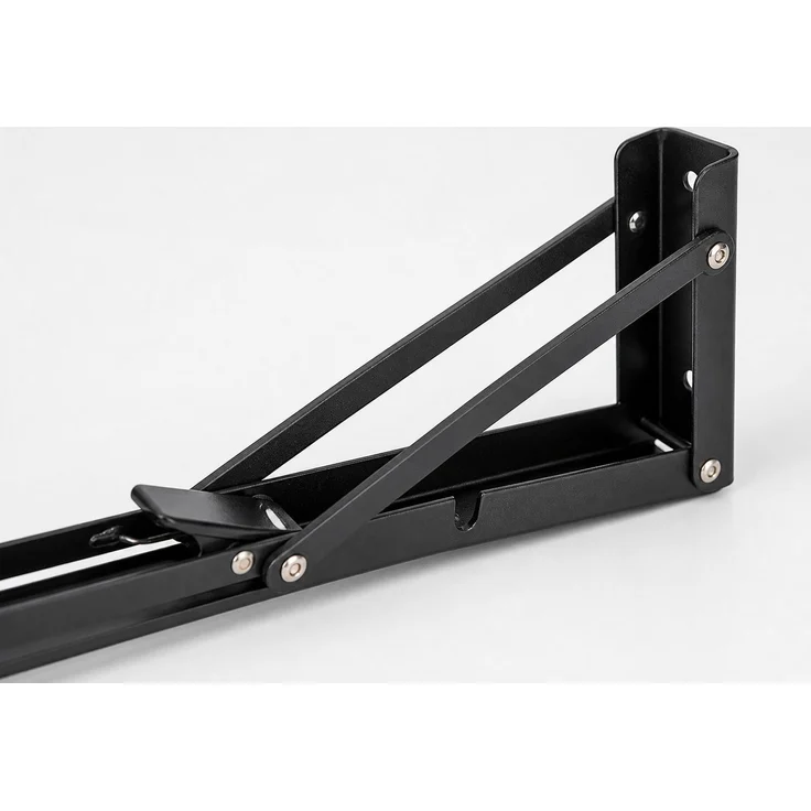 Klappbare Edelstahl-Wandkonsole für Mikrowelle und Regalböden, Schwarz, 32 x 18 x 10 cm – Bild 3