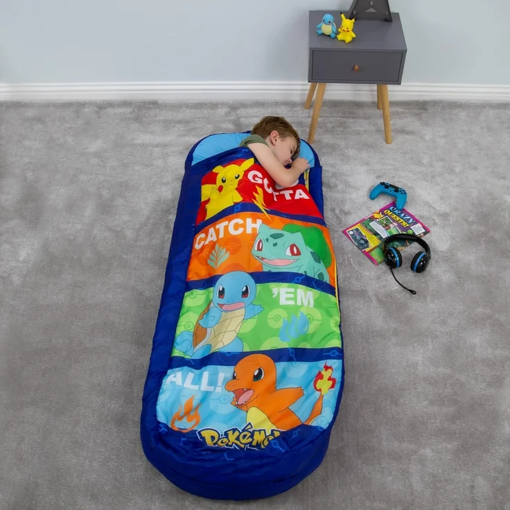 POKEMON ReadyBed Kinder Aufblasbares Luftbett und Schlafsack mit Pumpe | Reisematratze für Übernachtungen und Camping oder Zuhause – Bild 6