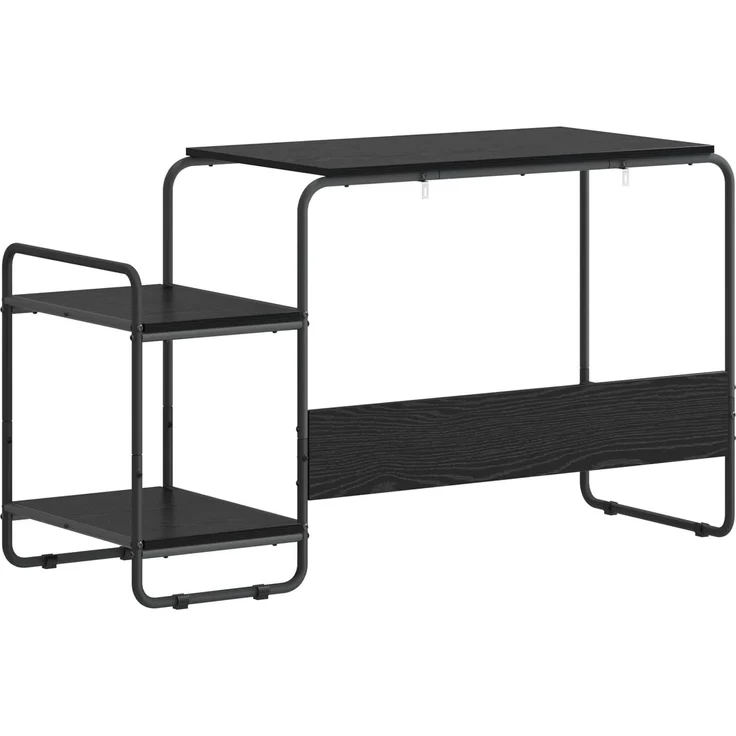 vidaXL Schreibtisch mit Stauraum Schwarz Eichen-Optik 8008050 – Bild 5