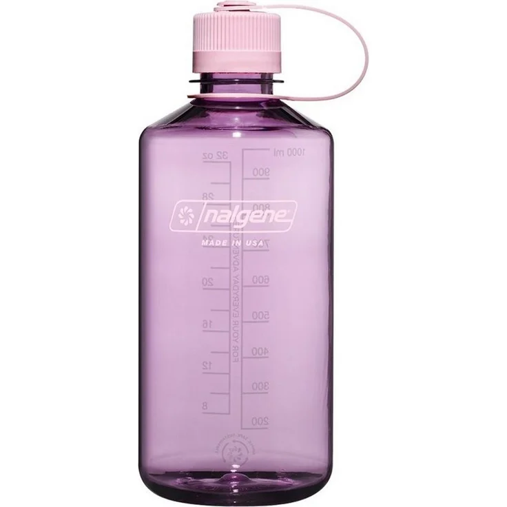 Nalgene Sustain Tritan BPA-freie Wasserflasche aus 50% Plastikmüll, 900 ml, schmale Öffnung, Kirschblüte, Cherry Blossom – Bild 1