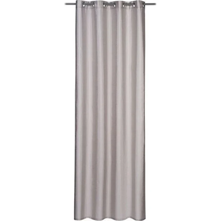 Gözze Vorhang CAPRINO, Ösenvorhang, Silber, L 245 x B 140 cm, Ösen, blickdicht, inkl. Bügelband – Bild 2