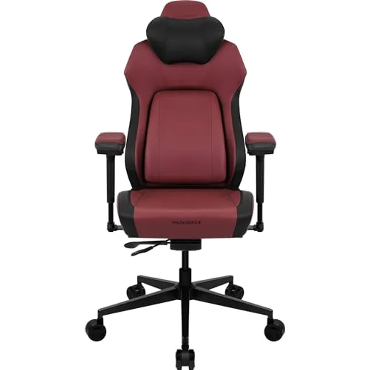 ThunderX3 CORE Smart Ergonomischer Gaming Stuhl, Kunstleder, integrierte Synchronmechanik, 3D-Armlehnen, belastbar bis 125 kg, Modern Rot