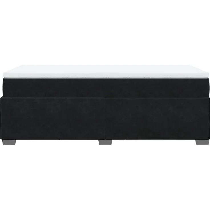 vidaXL Boxspringbett mit Matratze Schwarz 80x200 cm Samt 3285247 – Bild 8