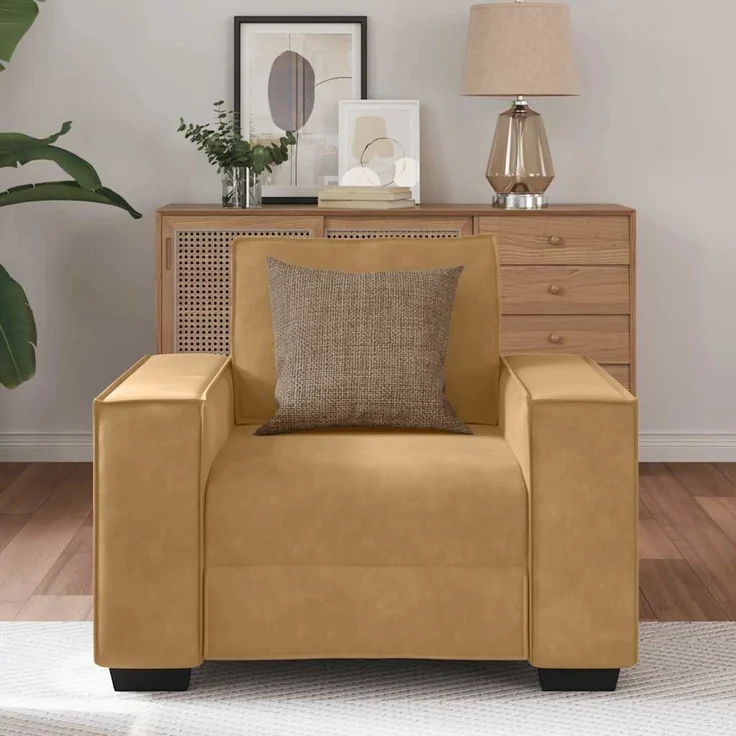 vidaXL Sessel Braun 100x78x84 cm Samt 4105007 – Bild 2