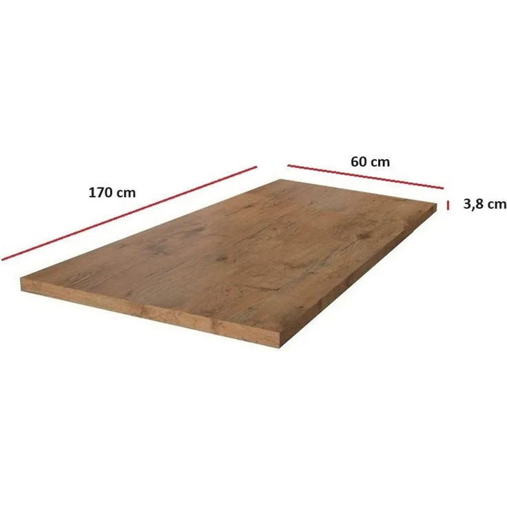Arbeitsplatte 170 cm 38 mm Küchenzeile Küchenblock Eiche Lancelot Küche Vigo