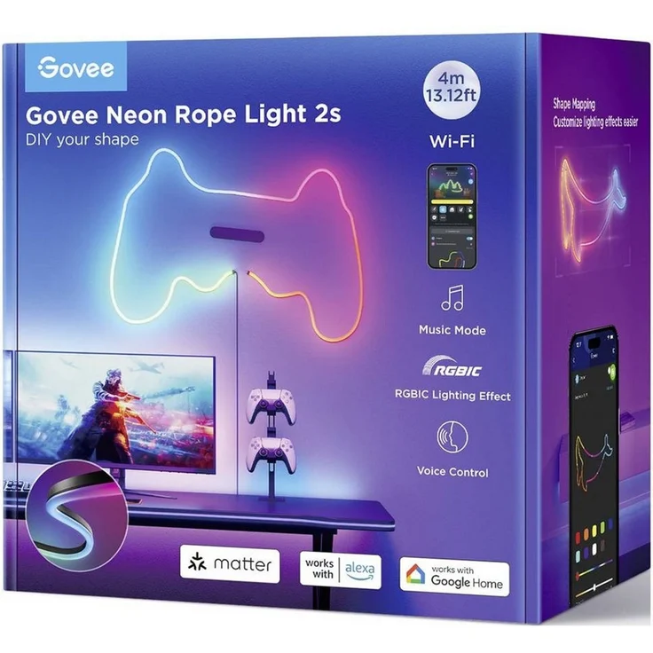 Govee Neon Strip Light 4 Meter Black Matter ready EEK G – Bild 2