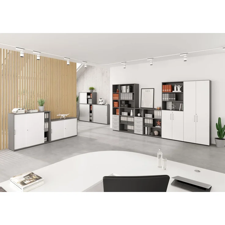 bümö Regal Buche, Standregal aus Holz für 3 Ordnerhöhen - Bücherregal klein 40 cm schmal, Aktenregal für Ordner & Bücher, kleines Büroregal, Holzregal, Ordnerregal, Buchregal Dachschräge, 934RE-6 – Bild 9
