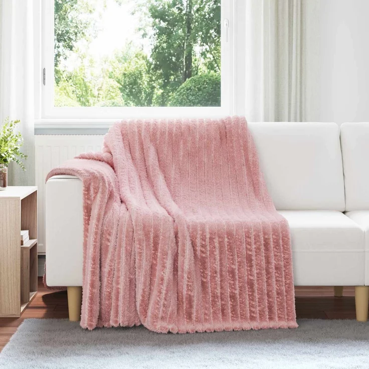 vidaXL Wohndecken 6 stk. Rosa 200 x 150 cm 4.75 kg Fleece 42016906 – Bild 1
