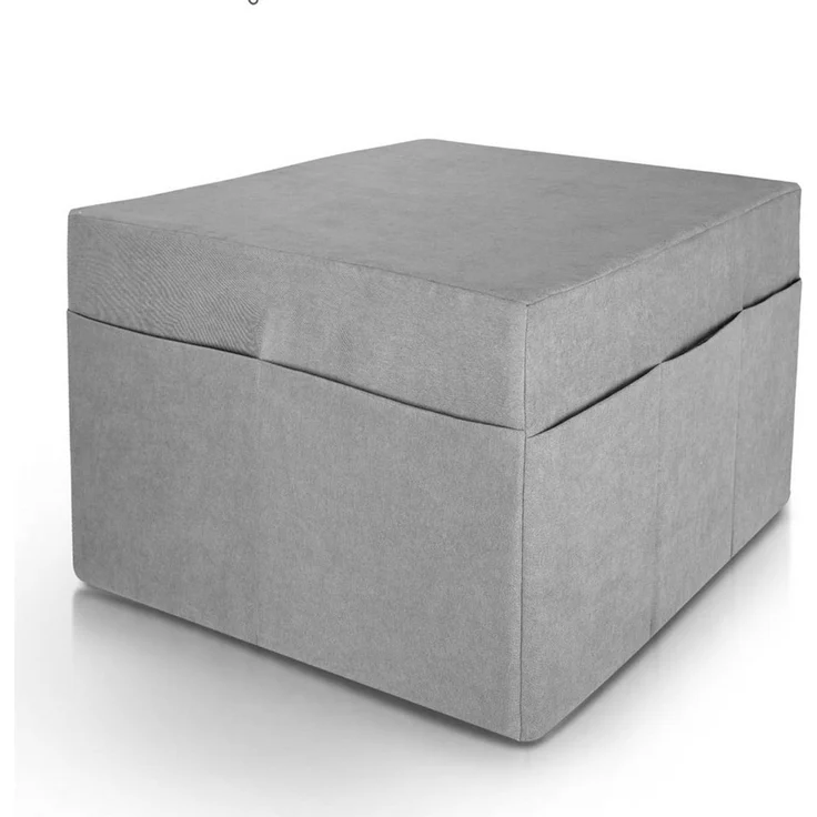 Klappmatratze Premium L Klappmatratze Gästebett inkl. Husse VS95, 75x195 cm Grau, Beautissu, 14 cm hoch, extra dick 14cm Visco-Matratze Härtegrad H3 waschbar Grau – Bild 2