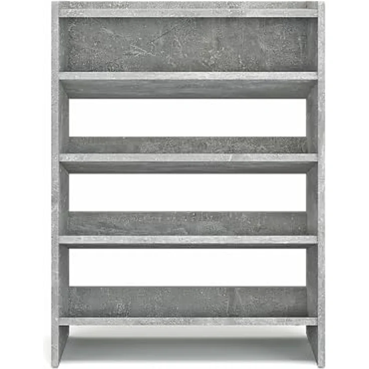 KOMTO Schuhregal Elexis 4 Schmal - Schuhablage Flur mit 4 Ebenen Offener Schuhschrank, Schuhschrank Schuh Organizer Platzsparend, 60 x 25 x 80 cm – Bild 5