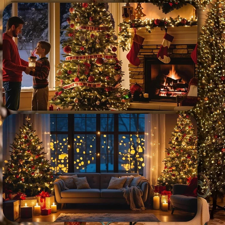 SALCAR LED Cluster Lichterkette Draht Weihnachtsbaum, 10m 400er LED – Bild 8
