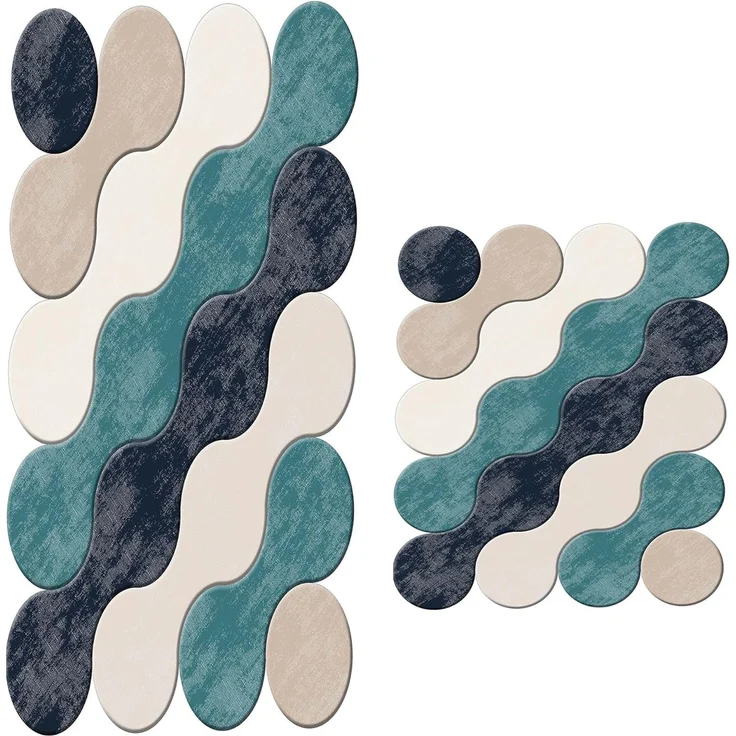 Badvorleger-Set (2-teilig) blau – Bild 1