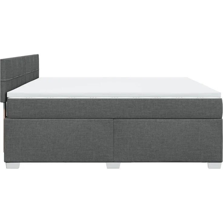 vidaXL Boxspringbett mit Matratze Dunkelgrau 180x200 cm Stoff 3288268 – Bild 11