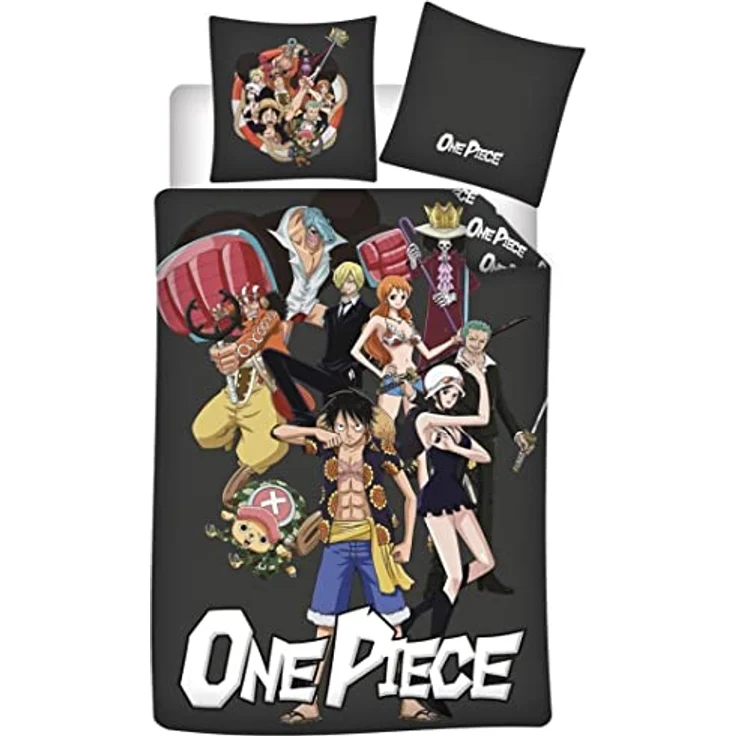 One Piece Bettwäsche Set 140 × 200 cm mit Kissenbezug 63x63 cm – Bild 2
