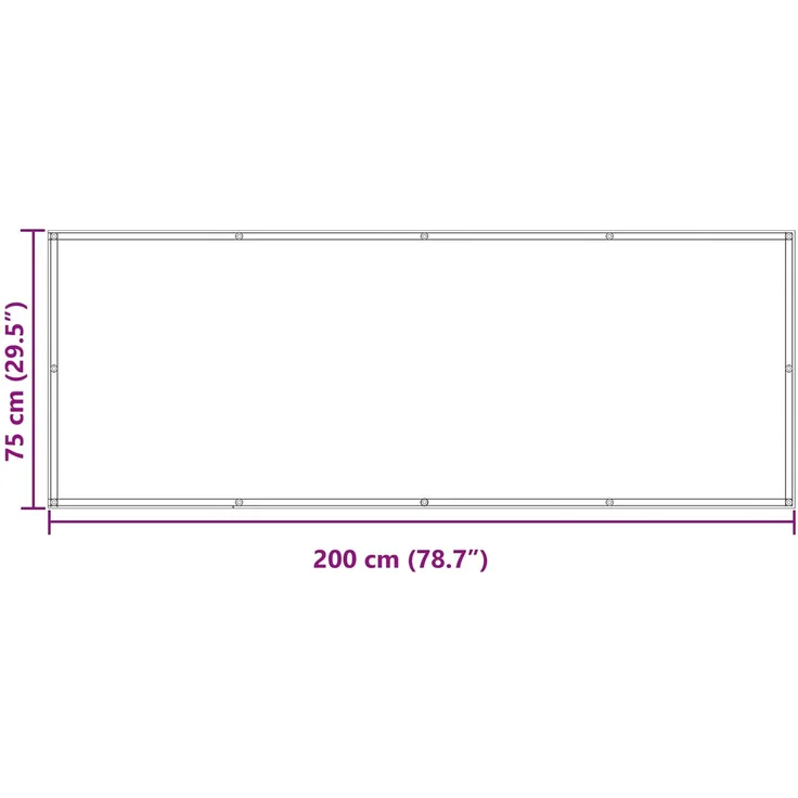 vidaXL Balkonsichtschutz Schwarz 75x200 cm 42030846 – Bild 6