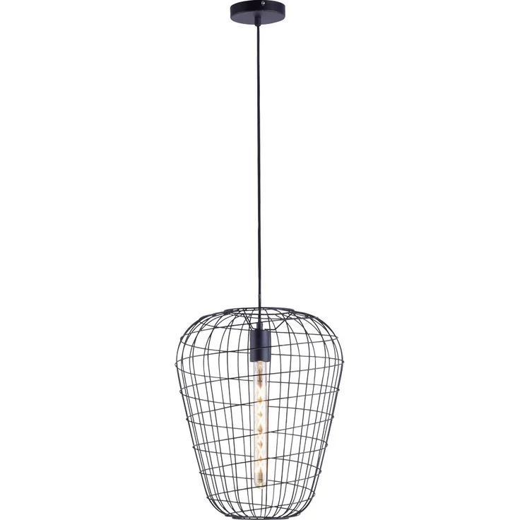 Hängeleuchte, Käfig-Optik, schwarz, 35 cm – Bild 1