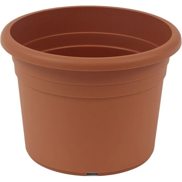 greemotion Pflanzkübel Fiona, UV-Beständiger Blumentopf aus Kunststoff, Pflanzgefäß mit Bodenlöchern, Volumen ca. 5 l, ca. Ø 25 x H 18 cm