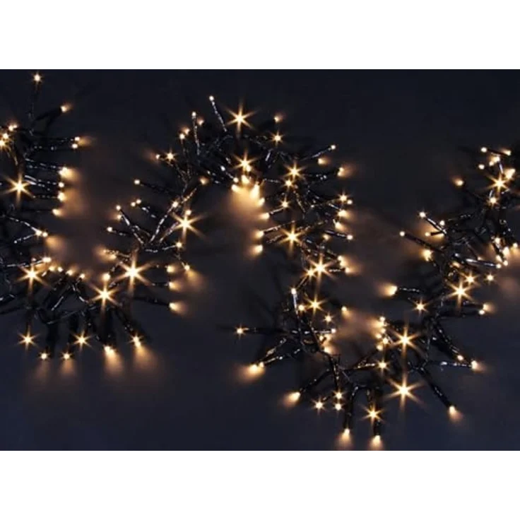 Idena 31897 - LED Cluster Lichterkette mit 480 LEDs in Warmweiß, ca. 14,5 m lang, für Außen & Innen, mit 8 Stunden Timer Funktion und Transformator, als Party Deko, Weihnachtsdeko, zur Hochzeit – Bild 4