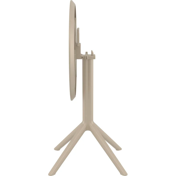 CLP Klapptisch wetterfest Sky klappbarer Gartentisch für den Außenbereich,Farbe:taupe;Form:rund – Bild 6