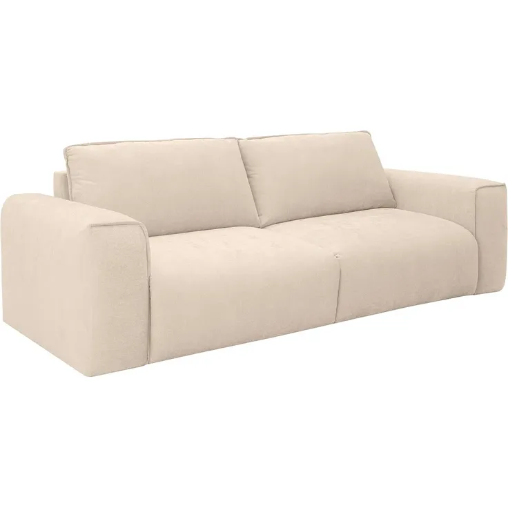 Vente-unique - POGLO - Schlafsofa - Plastik - Kunststoff (PVC) - Beige - 216 x 100 x 80 cm