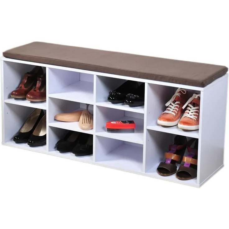 HTI-Living Schuhbank Schuhbank Katja1 (Stück, 1-St, 1 Schuhbank mit Kissenauflage), Schuhregal 10 Fächer