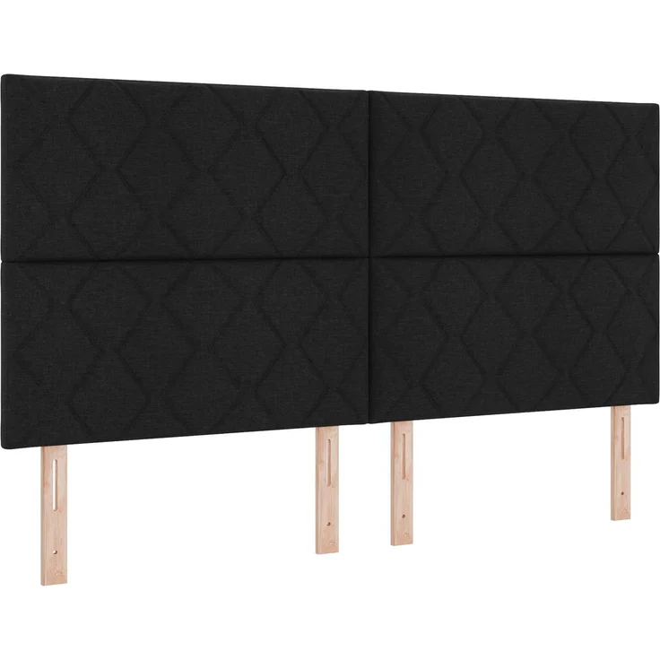 vidaXL Ottoman Bett mit Matratze Schwarz 180 x 200 cm Stoff 3457593 – Bild 4