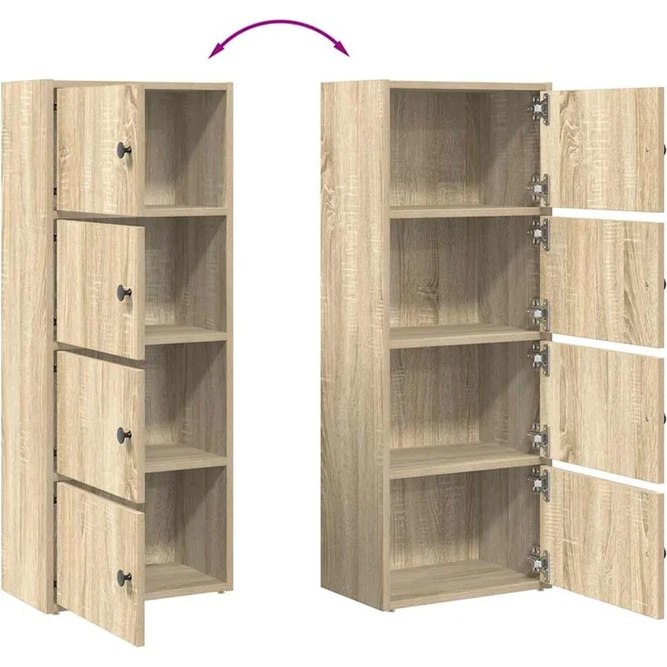 vidaXL Bücherregal Sonoma-Eiche 40x24x102 cm Holzwerkstoff 860375 – Bild 8