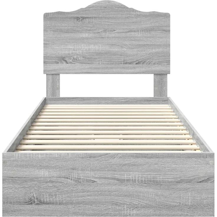 vidaXL Aufbewahrungsbett Graues Sonoma 90 x 200 cm Holzwerkstoff 3413546 – Bild 7