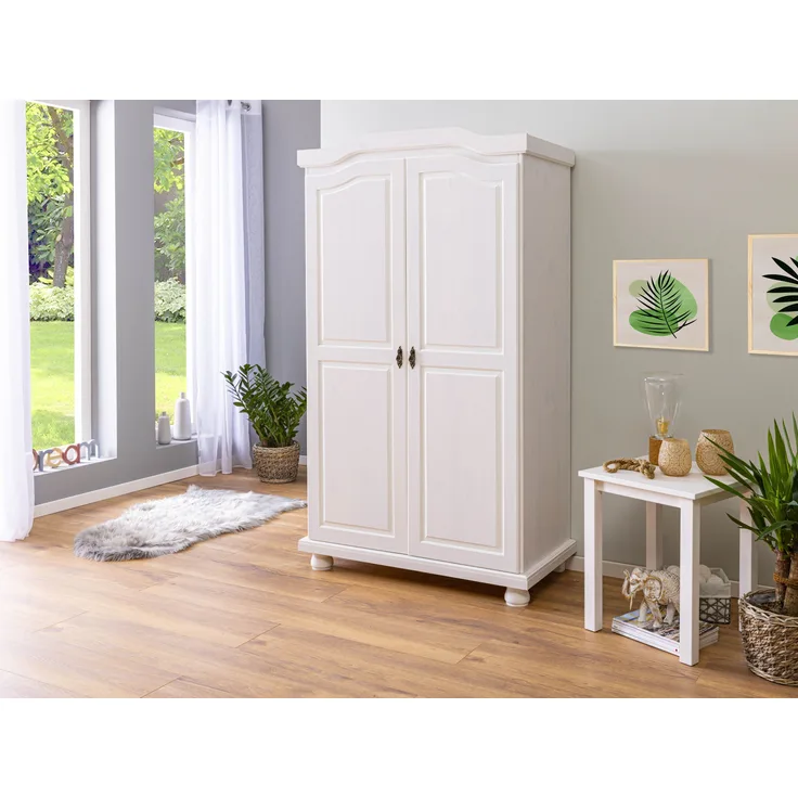 Kleiderschrank >Hedda< (BxHxT 104 x 180 x 56 cm) in Weiss - 104x180x56 (BxHxT)