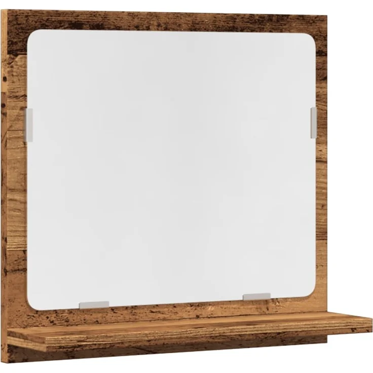 vidaXL Badspiegel mit Ablage Altholz-Optik 40x11x37 cm Holzwerkstoff 856187 – Bild 1