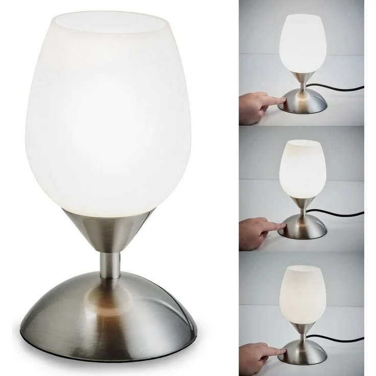 Tisch-Leuchte Lampe Touch Nachttischlampe Nacht-Licht Schreibtischlampe Büro E14 Tulpe – Bild 2